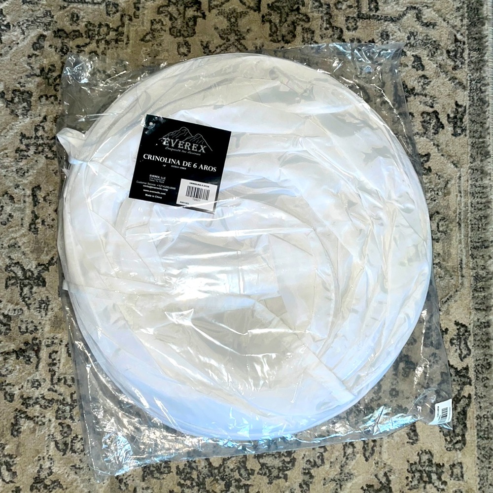 Crinolina 6 hoop crinoline for dress. Crinolina de 6 aros para vestido ampon.